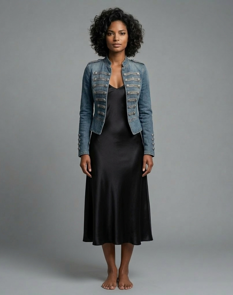 Royal Force – Giacca Denim tipo Militare
