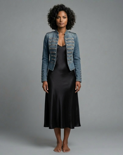 Royal Force – Giacca Denim tipo Militare