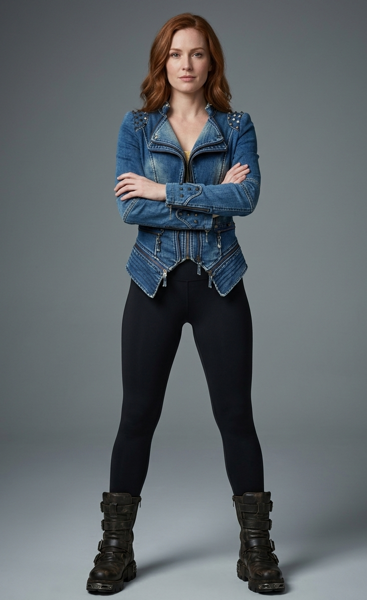Cyber Rebel – Luxury Biker Giacca Denim