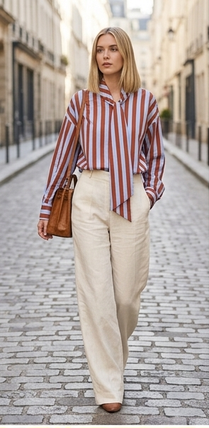 La Parisienne - Camicia Metropolitana Bicolore