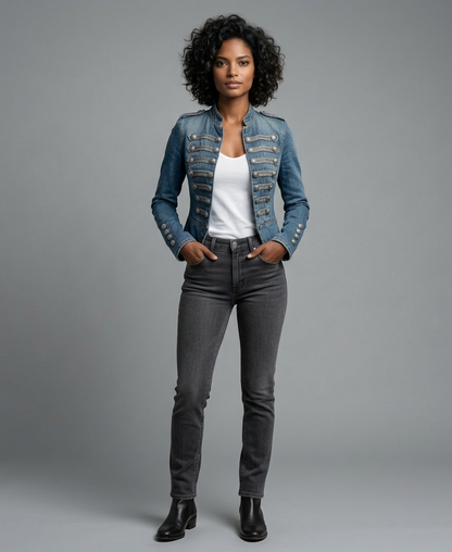 Royal Force – Giacca Denim tipo Militare