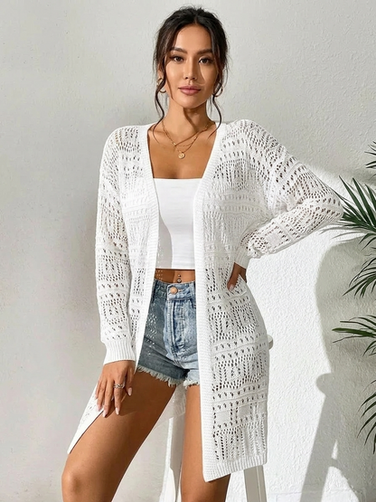Paloma Breeze – Kimono a Maglia Traforata in Crochet