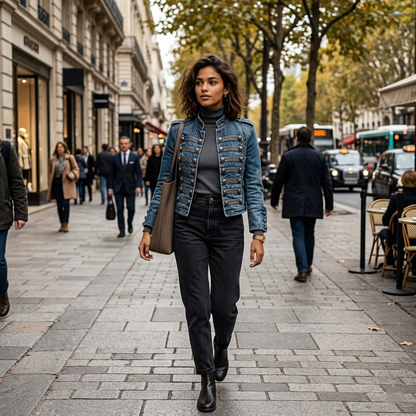 Royal Force – Giacca Denim tipo Militare