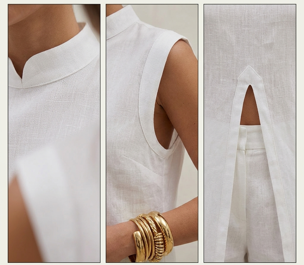 Aeterna Flow – Coordinato Tunica & Palazzo in Tech-Silk