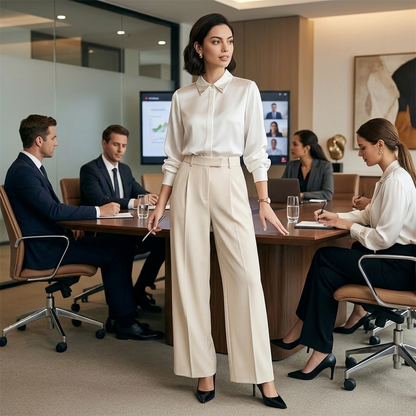 Cosmo Motion – Pantalone Strutturato a Vita Alta