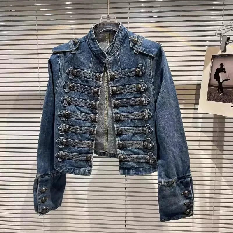 Royal Force – Giacca Denim tipo Militare