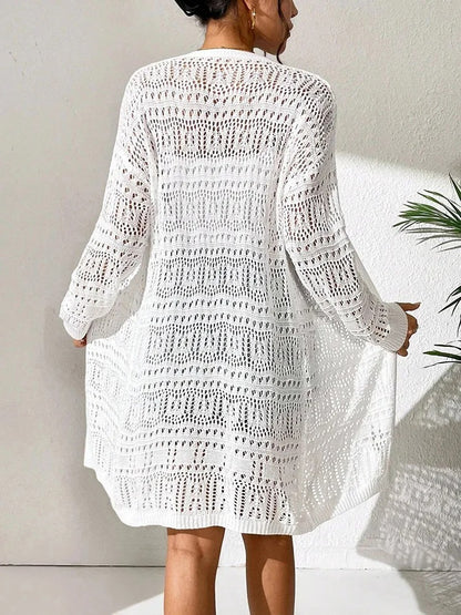 Paloma Breeze – Kimono a Maglia Traforata in Crochet
