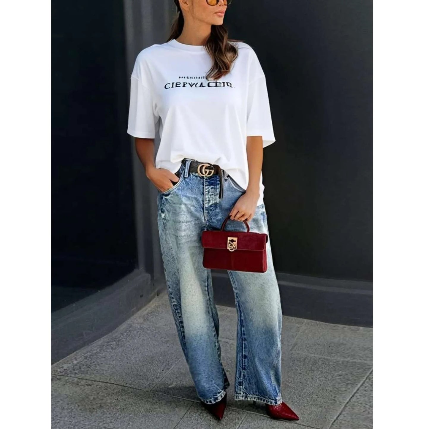 Retro Muse - Denim Wide-Leg a Vita Bassa