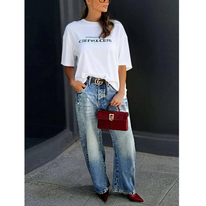 Retro Muse - Denim Wide-Leg a Vita Bassa