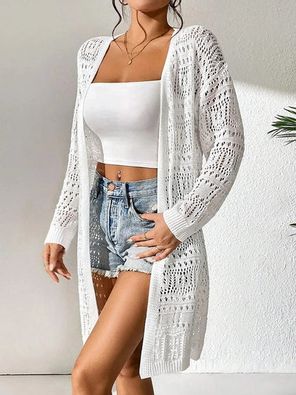 Paloma Breeze – Kimono a Maglia Traforata in Crochet