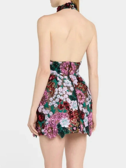 La Flore - Mini Abito Couture Ricamato